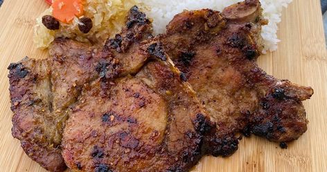 Lemongrass Pork Chops Pork Chop Filipino Recipe, Lemon Grass Pork, Vietnamese Lemongrass Pork, Lemongrass Pork Chops, Easy Pork Recipe, Vietnamese Pork Chops, Filipino Pork Recipes, Lemongrass Pork, Lemongrass Recipes