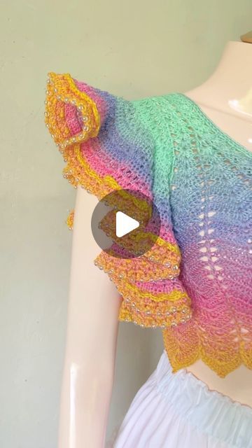 7,282 likes, 62 comments - yarnsandfins el August 25, 2023: "Meribella Flared Sleeve Top✨ Check out the Meribella pattern on my pattern shops or watch the tutorial on youtube premiering tomorrow ~...". Flared Sleeves Top, Gradient Yarns, Crochet Top Pattern, Yarn Shop, Flared Sleeves, Crochet Fashion, Crochet Designs, Crochet Tutorial, Sleeve Top