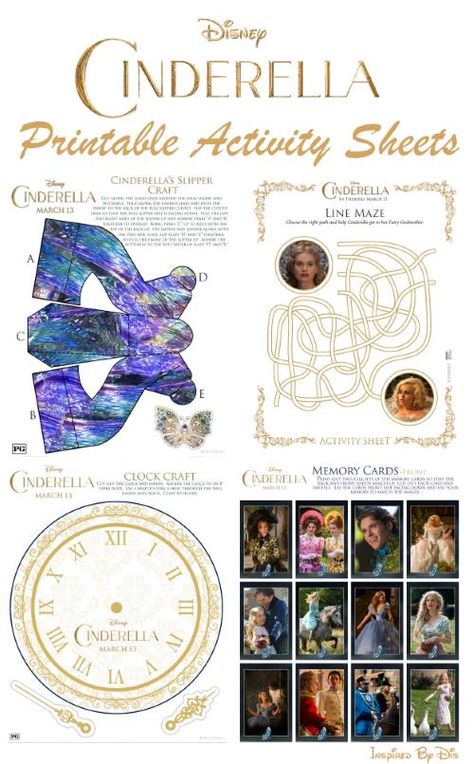 Live-Action Cinderella Printable Activity Sheets - This Fairy Tale Life Easy Disney Crafts, Hospital Activities, Disney Vacation Countdown, Kids Hospital, Colouring Drawing, Vacation Countdown, Disney Activities, Printable Activity Sheets, Disney Craft