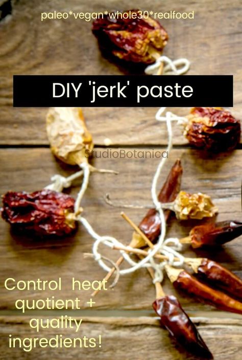 Jerk Paste Recipe, Jerk Paste, Diy Seasonings, Whole30 Vegan, Paleo For Beginners, Seasoning Blends, Farm Fresh Recipes, Seasoning Recipe, Paste Recipe