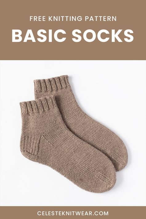 Basic Socks knitting pattern - Celeste Knitwear Socks Free Knitting Pattern, Basic Socks, Knitted Socks Free Pattern, Socks Knitting Pattern, Advanced Knitting, Socks Knitting, Knit Headband Pattern, Headband Tutorial, Beginner Knitting Patterns