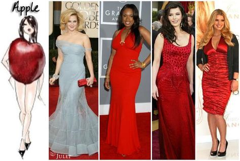 Identify Your Body Shape: Is it Apple Body Shape?? Apple Shaped Celebrities, Apple Shape Fashion, Apple Body Type, Apple Shape Outfits, Dresses For Apple Shape, Apple Body Shapes, Christmas Party Dress, Girls Party Dress, School Fashion