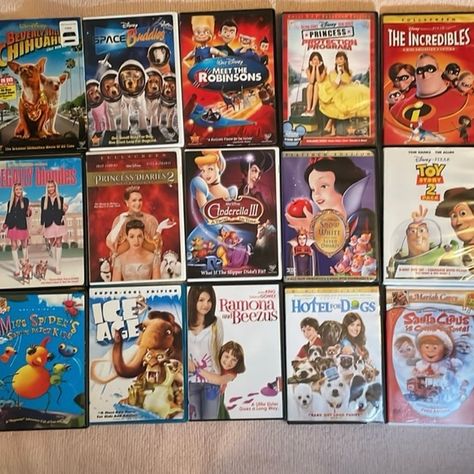 15 DVD Kids Movie Bundle Dvd Collection Aesthetic, Legally Blondes, Hotel For Dogs, 2000 Nostalgia, Ramona And Beezus, Meet The Robinsons, Princess Protection Program, Princess Diaries 2, Cinderella 3