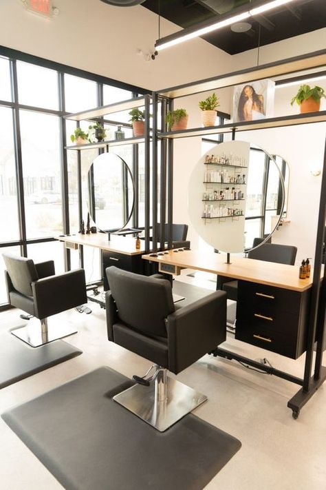 Whatsapp +86 13927052950 Salon Decor Studio, Salons Cottage, Hair Salon Stations, Salon Suite Decor, Hair Salon Interior Design, Small Salon, Salon Styling Stations, Home Hair Salons, Hair Salon Design