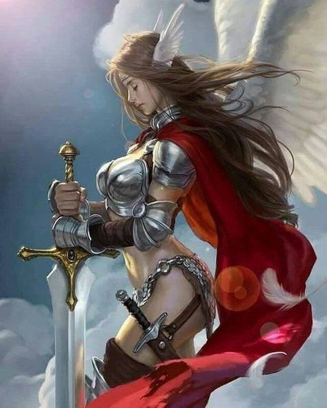 Angel Warrior, Warrior Girl, Fantasy Warrior, Arte Fantasy, 판타지 아트, Angel Art, 영감을 주는 캐릭터, An Angel, Fantasy Artwork