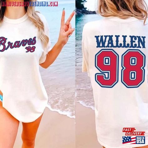 98 Braves Song Shirt Tee Morgan Wallen Unisex T-Shirt Check more at https://anniversarytrending.com/product/98-braves-song-shirt-tee-morgan-wallen-unisex-t-shirt/ 98 Braves Morgan Wallen, Morgan Wallen Hoodie, 98 Braves, Emotional Messages, Music Shirts, Top Songs, Morgan Wallen, Red Shirt, Top Trends