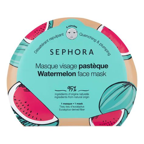 Face masks with 95% naturally derived ingredients. What is Sephora Collection’s top priority? To care for your skin with affordable products that work. That’s why our new-generation fiber face masks... Watermelon Face Mask, Sephora Face Mask, Watermelon Face, Lemon Face Mask, Moisturizing Face Mask, Sephora Skin Care, Face Sheet Mask, Skin Care Mask, Mascara Facial