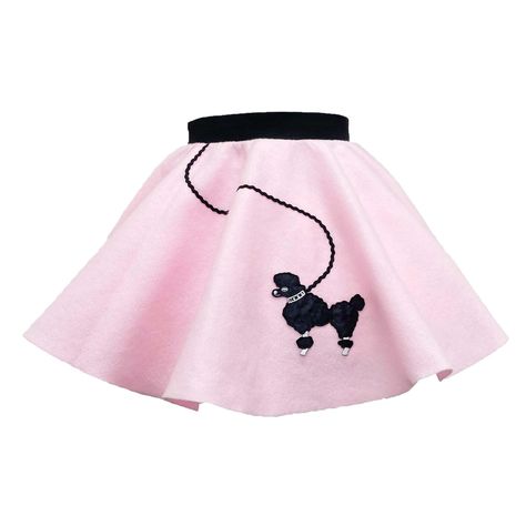 1950s Poodle Skirt, Grease Themed Parties, Poodle Skirt Costume, Black Poodle, Sock Hop, Poodle Skirt, Pink Poodle, Retro Kids, Skirt For Women