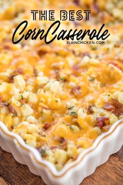 Best Corn Casserole, Easy Casserole Recipe, Corn Recipes Side Dishes, Bo Bun, Savory Sides, Corn Casserole Recipe, Veggie Casserole, Corn Dishes, Corn Casserole