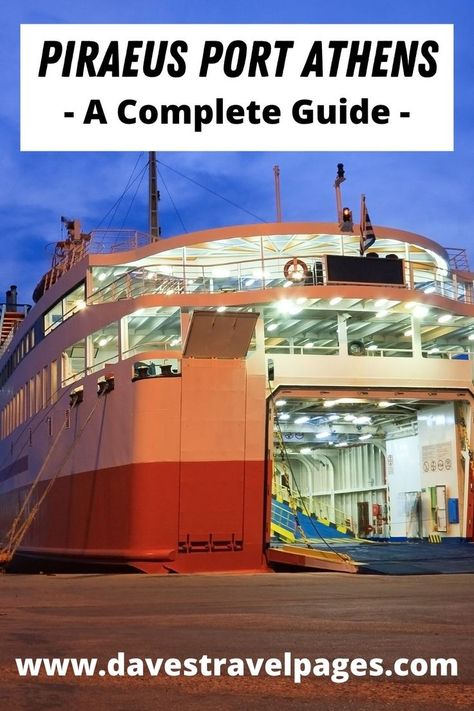 A complete guide to Piraeus Port in Athens Greece. Super useful if you are taking a cruise in Greece or Greek island hopping by ferry! Greek Island Hopping, Cruise Terminal, Greece Itinerary, European City Breaks, Europe Bucket List, Greece Travel Guide, Travel Bucket List Usa, Greece Vacation, Adventure Bucket List