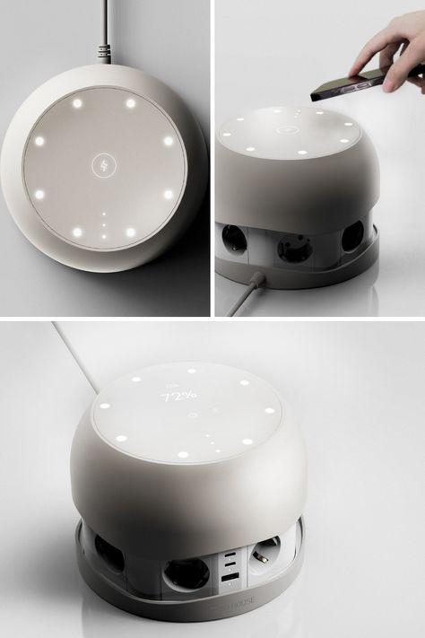 The Toad House merges the aesthetics of an air purifier and a smart speaker, serving as a unique device to monitor home carbon emissions. Inspired by repurposing wasted energy, its interface allows users to track usage, set targets via a smartphone app, and even store excess power for wireless charging. Though currently a concept, it could potentially reshape energy consumption habits, fostering environmental awareness. Learn More! #CarbonFootprint #SustainableLiving #GreenInnovation Aesthetic Air Purifier, Pill Reminder, Toad House, Environmental Awareness, Speaker Design, Smart Speaker, Home Tech, Building A New Home, Yanko Design