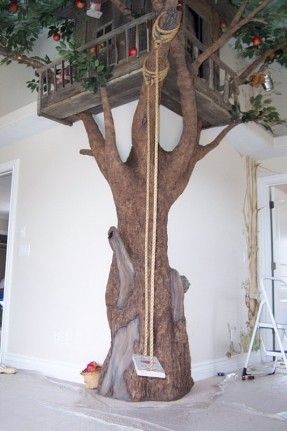 it would be a dream to do a kids play room with a tree like this in it but like i said i am dreamin Indoor Tree House, Balkon Decor, Indoor Tree, Indoor Trees, Creation Deco, Play Room, Play House, Dream Rooms, Kids Playroom