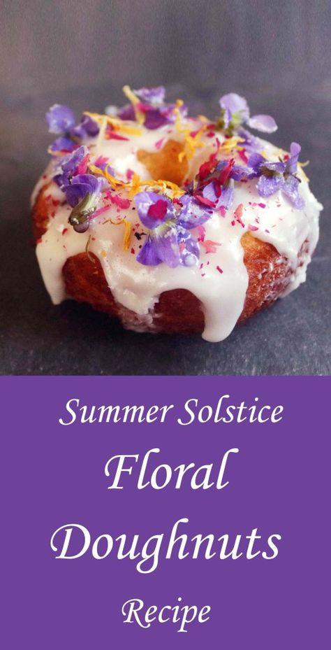 Litha Celebration, Litha Summer Solstice, Moon Food, Summer Solstice Party, Solstice Party, Kitchen Witch Recipes, Doughnut Recipe, Witchy Stuff, Interesting Food