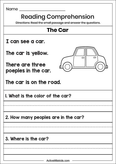 Kindergarten Reading Comprehension, 1st Grade Reading Worksheets, Picture Comprehension, First Grade Reading Comprehension, Reading Comprehension Kindergarten, Kindergarten Reading Activities, Reading Comprehension Lessons, Kindergarten Reading Worksheets, Preschool Reading