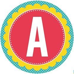 Free-printables-birthday-party-full-alphabet-circle-banner-red Raya Deco, Abc Party, Banner Red, Free Printable Banner, Postal Vintage, Printable Downloads, Hope Design, Banner Letters, Printables Free