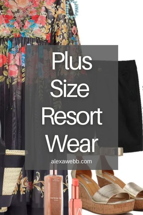 Some more plus size resort wear for you in case you’re wintering in warmer weather.Or maybe you’re just lucky and live in a warm climate.Regardless, here is some more cute swimwear for you. Hawaii Outfits Plus Size, Beach Resort Outfits, Plus Size Resort Wear, Chic Resort Wear, Cute Swimwear, Black Chino Shorts, Plus Size Beach, Hawaii Outfits, Resort Outfit