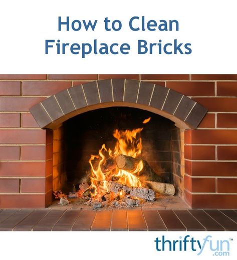 How To Clean Fireplace, Cleaning Fireplace, Fireplace Bricks, Fireplace Brick, How To Clean Brick, Clean Fireplace, Exterior Fireplace, Open Fireplace, Indoor Fireplace