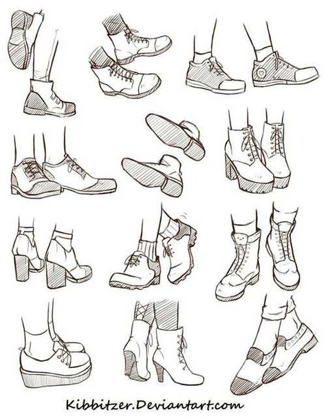 Drawing/Anatomy dump part 4. Live free or dump hard - Imgur Back Of A Shoe Drawing, Shoe Sketch Reference, Character Shoes Design, Cute Clothes Reference, Cartoon Shoes Reference, Shirts Drawing Reference, Body Clothes Drawing, Feet Anatomy Drawing Art Reference, Shoe Art Reference