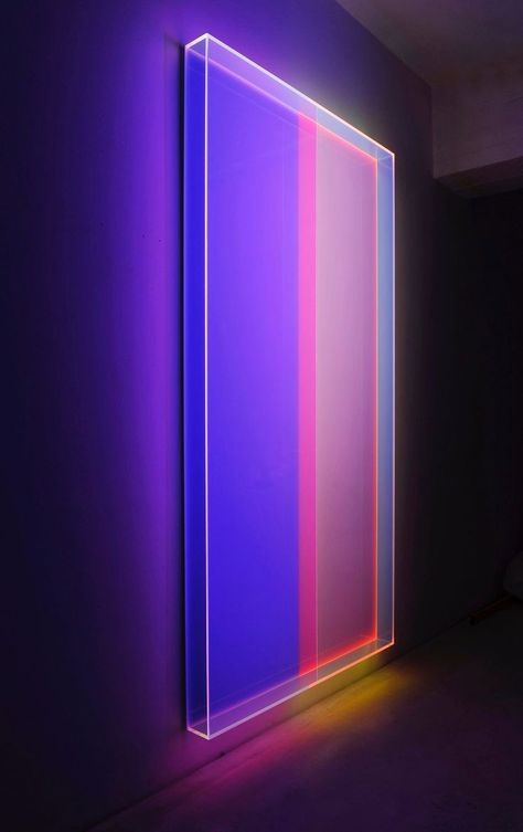 Plexiglass Art Installation, Interior Installation Design, Regine Schumann, Colorful Lighting, Light Art Installation, Acrylic Furniture, Lighting Color, Colorful Space, Room Decor Ideas