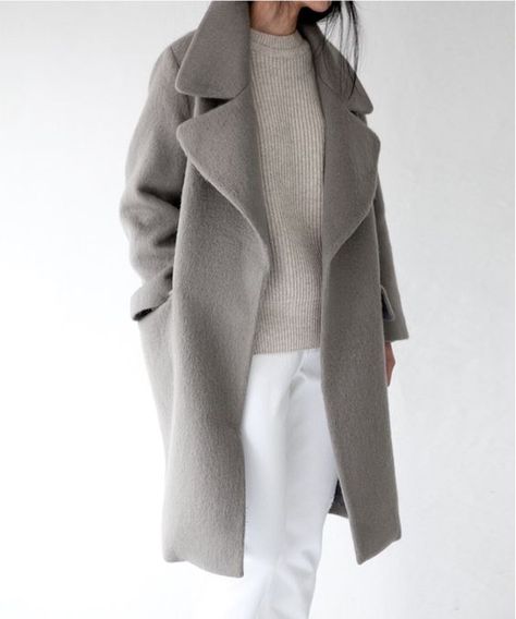 Minimalisticky Chic, Gray Coat, Outfits Dressy, Mode Casual, Minimal Chic, Fashion Winter, Inspired Outfits, 가을 패션, Looks Style