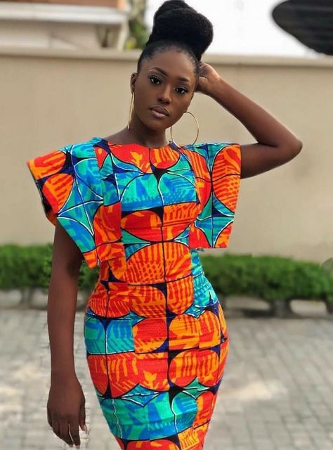 Trending African Dresses, African Dress For Ladies, Ankara Gown Style, Style Ankara, Dress For Ladies, Dresses For Ladies, Ankara Short Gown Styles, Dress Ankara, Short African Dresses