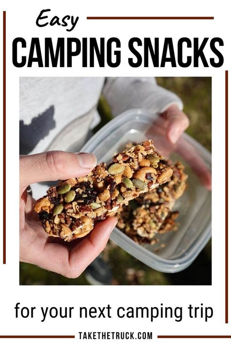 Over 30 Healthy Camping Snacks You Can Easily Make or Buy | Take The Truck Camping Snacks For Kids, Healthy Camping Snacks, Easy Camping Snacks, Camping Meal Plan, Camping Lunch Ideas, Campfire Snacks, Camping Lunch, Snacks To Buy, Simple Camping