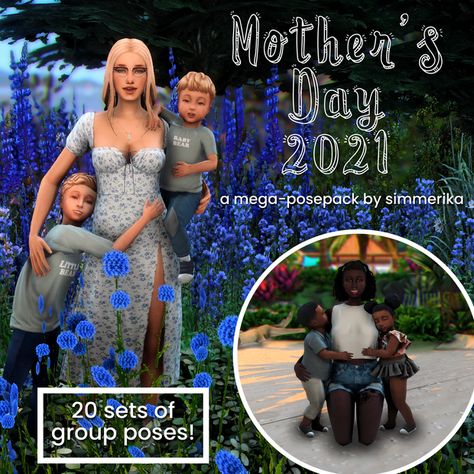 Mother's Day (haha, oops!) Mega Posepack Sims 4 Couple Poses, Sims Stories, Sims 4 Family, Sims Packs, The Sims 4 Packs, Sims 4 Body Mods, Play Sims, Sims Games, Sims 4 Characters