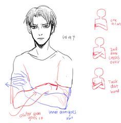 image Cross Arms Pose Reference, How To Draw Arms, Draw Arms, Cross Drawing, Arm Drawing, Drawing Face Expressions, Arm Art, Drawing Body Poses, Body Reference Drawing