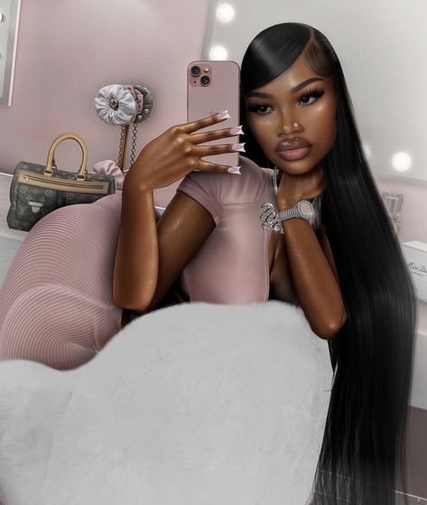 @iysiexo Cute Imvu Baddies, Imvu Outfits Ideas Cute, The Sims 4 Pc, I Love Being Black, Sims 4 Characters, Sims Hair, Jewelry Fashion Trends, Perfect World, Pretty Selfies