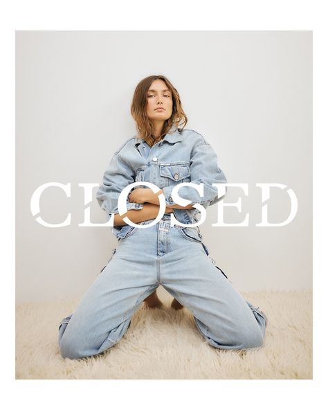 Jeans Campaign Editorial, Denim Fashion Photography, Denim Campaign, Denim Editorial, Relaxed Trousers, Hair Color Auburn, Blonde Hair Inspiration, Denim Shoes, Denim Branding