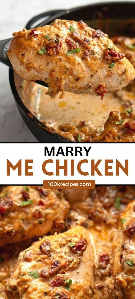 I know love cannot be bought, but you can cook these marry my chicken for the one you love. You may be surprised, but this ‘marry me’ chicken can be prepared in half an hour. Easy Meals Chicken Breast, Ideas For Chicken Breast Easy Recipes, Chicken Breastrecipes Boneless Crockpot Easy, Best Chicken Breast Crockpot Recipes, Recipes For Chicken Breast In Crockpot, Chicken Breastrecipes Boneless Low Carb, Chicken Breastrecipes Boneless Stovetop, Dinners To Make With Chicken Breast, Chix Breast Recipes