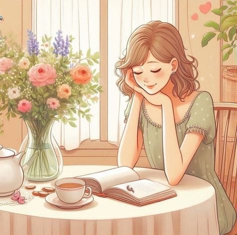 Desktop Wallpaper Art, Book Illustration Art, Girly Art Illustrations, Shabby Cottage, Dreamy Art, Girls Cartoon Art, Girly Art, Cute Illustration, Cute Cartoon Wallpapers