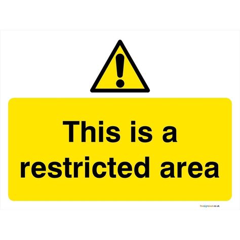 Restricted Area Sign-Security Signs-The Sign Shed Keep Out Signs, Wash Hands Sign, Do Not Enter Sign, Emergency Exit Signs, Restricted Area, Safety Message, Hazard Sign, Danger Signs, Exit Sign