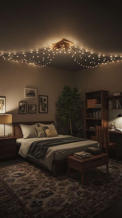 30+ Dark Cozy Bedrooms Cozy Dark Bedroom Aesthetic, Dark Aesthetic Bedroom Ideas, Cozy Moody Bedroom, Dark Aesthetic Bedroom, Dark Cozy Bedroom Ideas, Cozy Dark Bedroom, Dark Bedroom Aesthetic, Dark Brown Bedrooms, Korean Bedroom