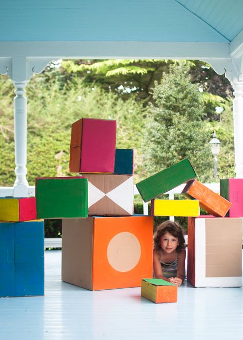 Giant Building Blocks Made From Recycled Shipping Boxes! — super make it Cardboard Building Blocks, Giant Building, Giant Building Blocks, Foam Building Blocks, Building Toys For Kids, Big Building, Diy Blocks, Kids Blocks, Lego Blocks