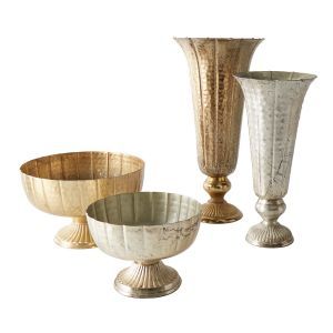 Compotes & Urns - Accent Decor — Accent Decor Compote Vases, Compote Vase, Wholesale Decor, Pedestal Vase, Outdoor Side Tables, Planter Pots Outdoor, Table Runner And Placemats, Metal Vase, Sideboard Console