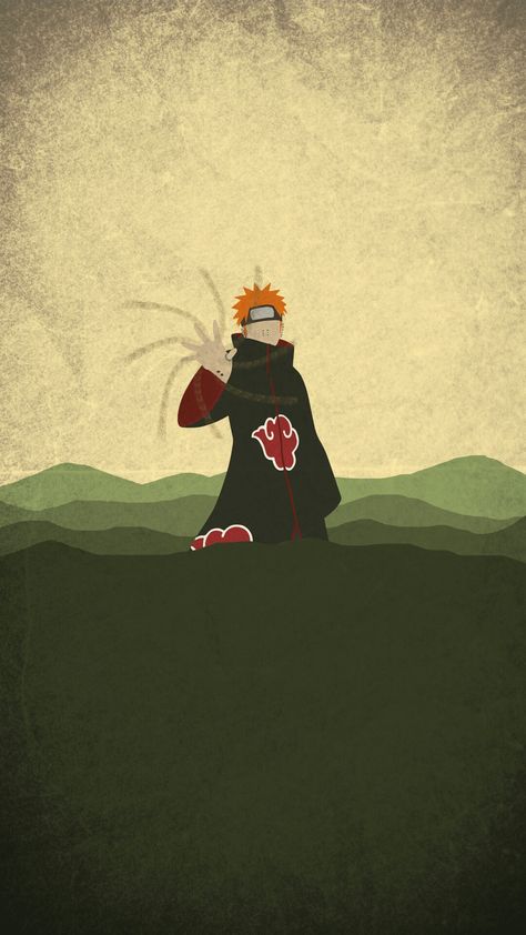 Naruto Minimalist Mobile Wallpaper All Mighty Push, Nagato Uzumaki, Naruto Madara, Pain Naruto, Kurama Naruto, Naruto Wallpaper Iphone, Naruto Cute, Naruto Wallpaper, Naruto Art