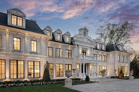 Big Mansion, Gated Entrance, French Mansion, Backyard Spa, Mclean Virginia, Neoclassical House, Big Mansions, Luxury Floor Plans, Mansion Exterior