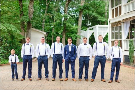 Groomsmen Attire Ideas, Wedding Suits Men Blue, Wedding Party Groomsmen, Blue Groomsmen, Groomsmen Suspenders, Groomsmen Outfits, Wedding Party Outfits, Boda Mexicana, Suits Men