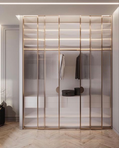 Glass Wardrobe Doors, Greek Bedroom, Glass Wardrobe, Dream Closet Design, Wardrobe Door Designs, Bedroom Interior Design Luxury, Luxury Closets Design, Wardrobe Interior Design, Closet Layout