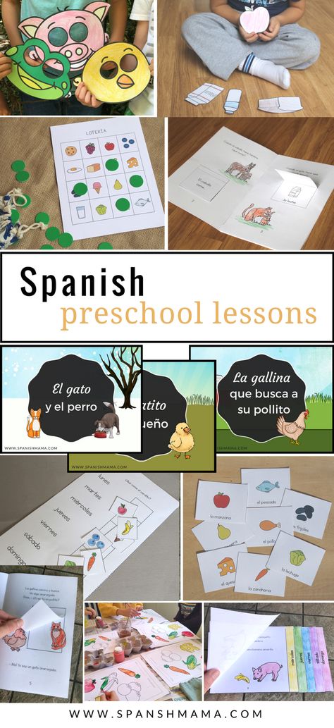 Get tons of ideas and resources for teaching preschool Spanish! This site uses comprehensible input, authentic resources, songs, games, and stories to help kids learn Spanish. Preschool Spanish Lessons, Spanish Preschool, Preschool Spanish, Learning Spanish For Kids, Homeschool Spanish, Spanish Basics, Spanish Lessons For Kids, Comprehensible Input, Learning A Second Language