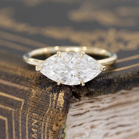 East West Marquise, Ring Hidden Halo, Marquise Cut Engagement Ring, Ring Rosegold, Engagement Rings Marquise, Marquise Cut Diamond, Moissanite Wedding Rings, Hidden Halo, Engagement Ring Cuts