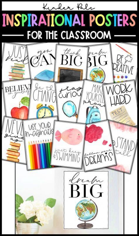 Inspirational and motivational posters for your classroom! Watercolor themed classroom decor with inspiring quotes! #classroomdecorations #toddler #classroom #decorations Watercolor Classroom, Themed Classroom Decor, Posters Classroom, Growth Mindset Posters, Printable Posters, Themed Classroom, New Classroom, Class Decoration, Classroom Design