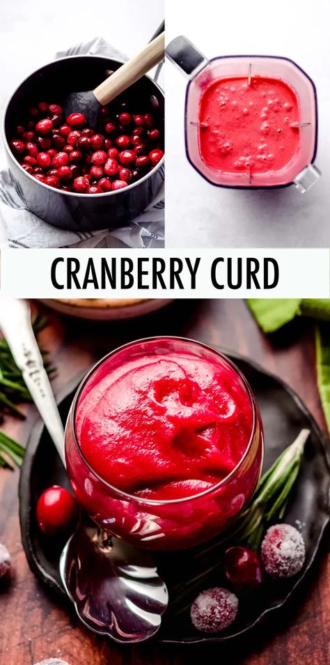 Turn fresh cranberries into tart and sweet cranberry curd with just a few simple ingredients. This cranberry curd recipe is erfect for spreading on seasonal goodies and breads or using as a topping or filling for cakes, cupcakes, pies, cheesecakes, and more! | cranberry curd recipe | how to make cranberry curd Cranberry Curd Tart, Cranberry Treats, Filling For Cakes, Cranberry Curd, Fresh Cranberry Recipes, Curd Tart, Tart Filling, Curd Recipe, Cranberry Recipes