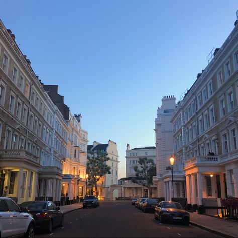 south kensington, london at sunset London South Kensington, Kensington London Aesthetic, South Kensington London Aesthetic, South London Aesthetic, Kensington Homes, Kensington Aesthetic, Living In London Aesthetic, London Apartments, Kensington House