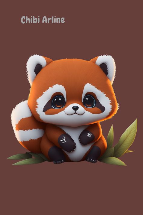 Red Panda Cartoon, Red Panda Cute, Red Panda Baby, Speculative Design, Panda Drawing, Panda Party, Chibi Art, Cute Animal Illustration, Cute Fantasy Creatures