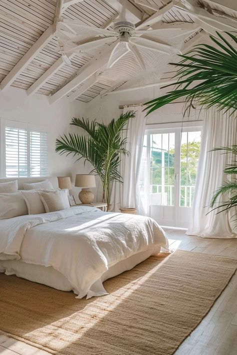 25 Refreshing Summer Bedroom Ideas to Stay Cool and Comfortable - Roomy Retreat Summer Beach House Aesthetic, Beach Bedroom Aesthetic, Summer Bedroom Aesthetic, Coastal Guest Room, Summer Bedroom Ideas, Coastal Bedroom Aesthetic, Costal Bedroom, Beach House Bedroom, Summer Bedroom