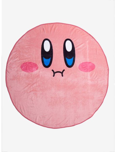 Kirby Face Circular Throw Blanket | Hot Topic Kirby Gifts, Kirby Face, Anime Disney, Bedroom Book, Disney Home Decor, Gaming Decor, Disney Home, Anime Gifts, Room Makeover Bedroom