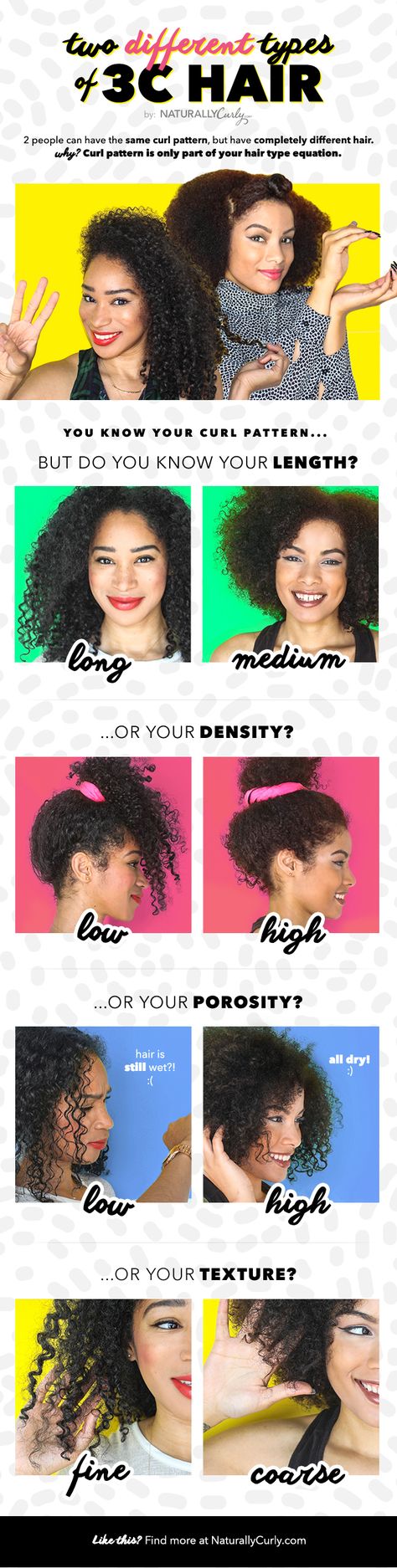 Pattern Hair Products, Hair Infographic, 4a Curly Hair, 3c Curls, 3c Curly Hair, 3c Natural Hair, Cabello Afro Natural, 3c Hair, Low Porosity