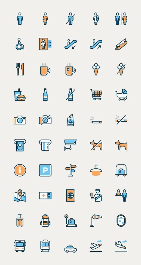 icon system #wayfinding #typographydesign #interiorsigns #interiorsignage Pictogram Design, Road Accident, Heavy Vehicles, Coffee Icon, Sign System, Icon Design Inspiration, Flat Design Icons, Wayfinding Design, Airport Design